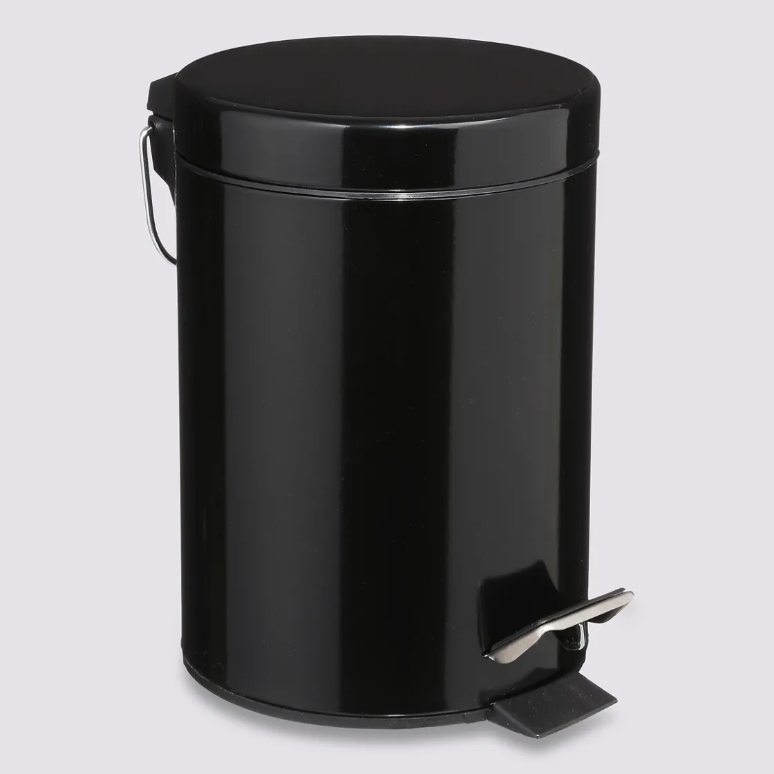 5five Poubelle ronde métal 3L, Noir