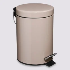 5five Poubelle ronde métal 3L, Taupe