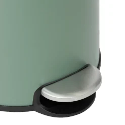 5five Poubelle ronde Soft Close couvercle bambou 30L, Vert