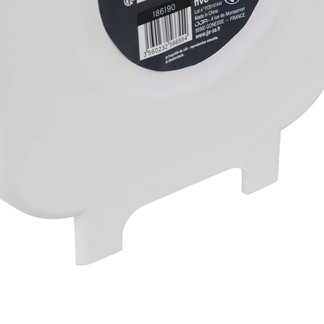 5five Poubelle rétractable de porte 8L, Noir & Blanc