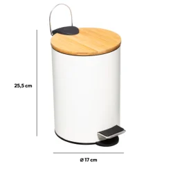 5five Poubelle Soft close 3L, Blanc