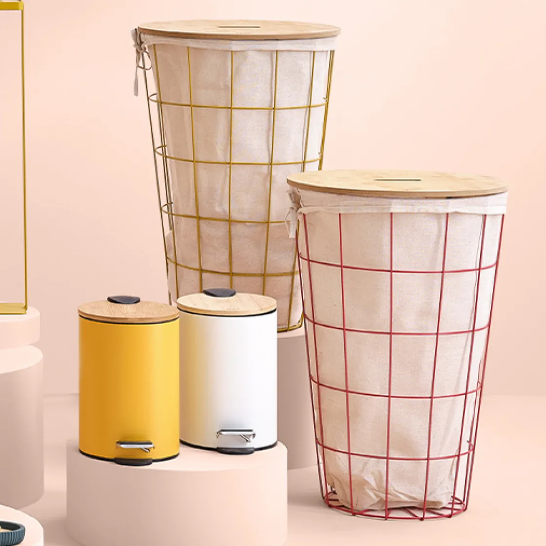 5five Poubelle Soft close 3L, Blanc