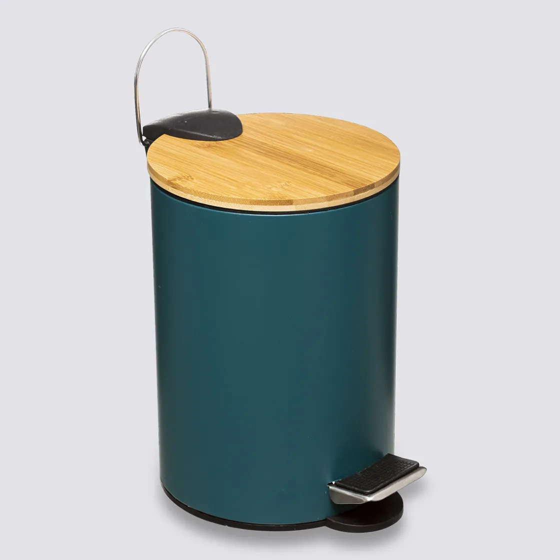 5five Poubelle Soft Close 3L, Bleu pétrole