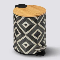 5five Poubelle soft close 3L, Noir et beige