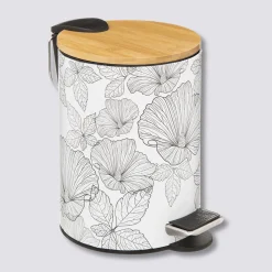 5five Poubelle Soft close 3L, Noir et Blanc