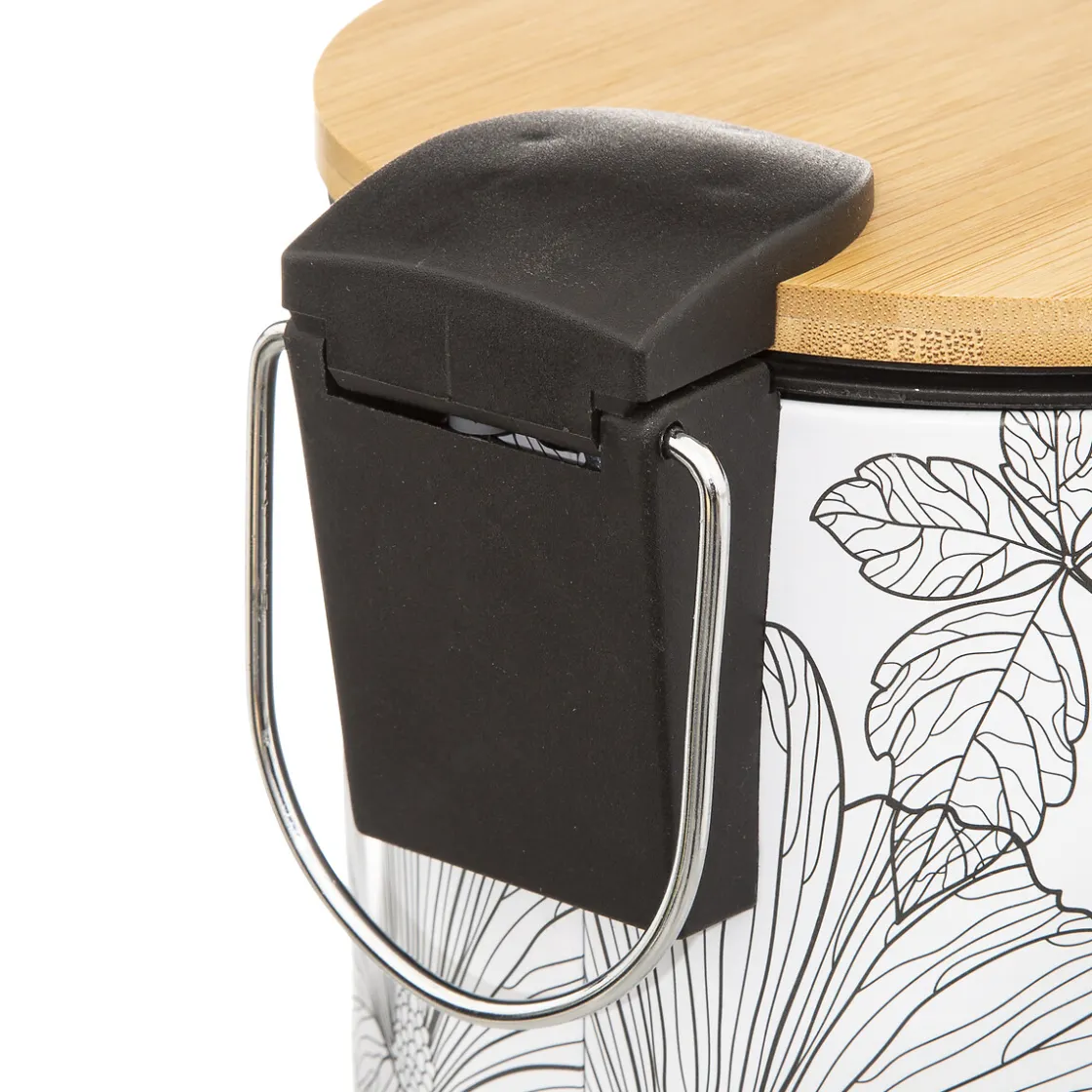 5five Poubelle Soft close 3L, Noir et Blanc