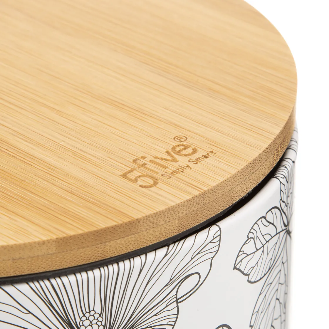 5five Poubelle Soft close 3L, Noir et Blanc