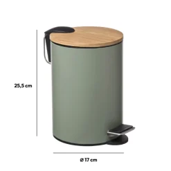 5five Poubelle Soft close 3L, Vert Kaki