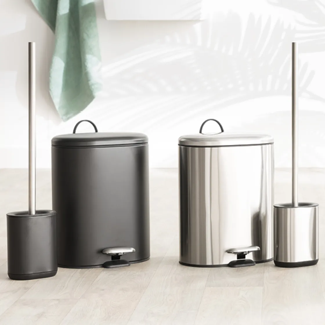 5five Poubelle Soft close métal 6L, Inox