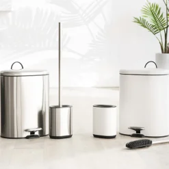 5five Poubelle Soft close métal 6L, Blanc