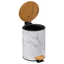 5five Poubelle Soft close métal 3L, Blanc