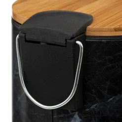 5five Poubelle Soft close métal 3L, Noir