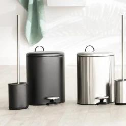 5five Poubelle Soft close métal 6L, Noir