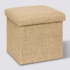 5five Pouf de rangement 31x31 cm, Toile de jute