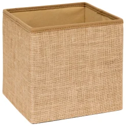 5five Pouf de rangement 31x31 cm, Toile de jute
