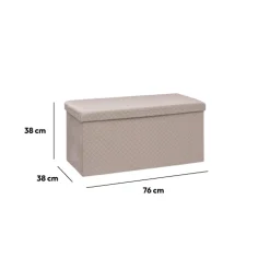 5five Pouf double pliant, Velour lin
