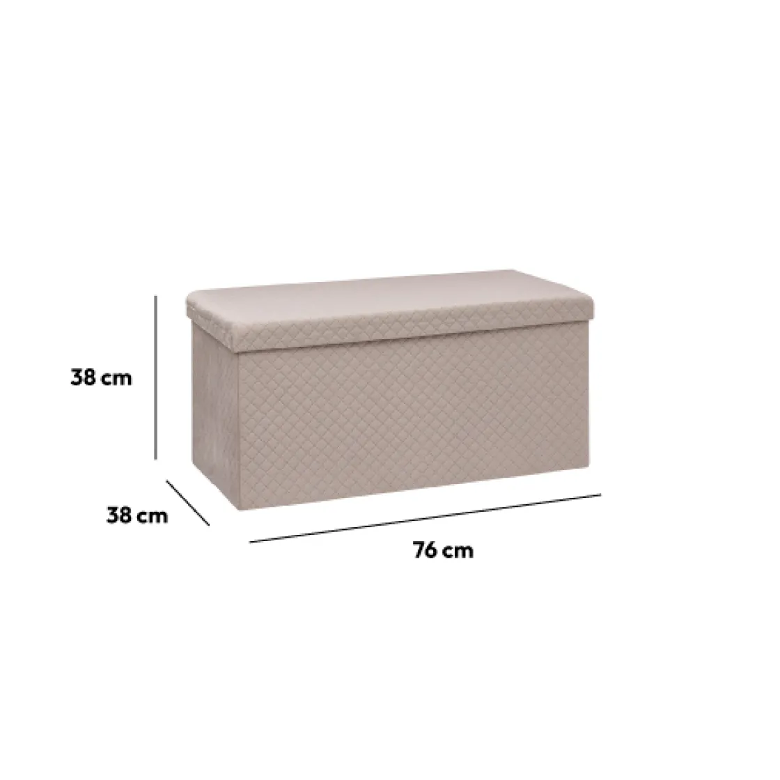 5five Pouf double pliant, Velour lin