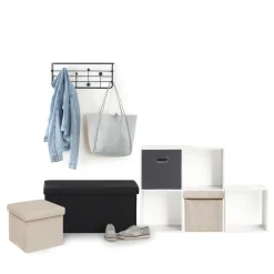 5five Pouf pliable 31x31 cm, Noir