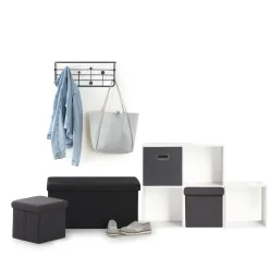 5five Pouf pliable 31x31 cm,Gris anthracite