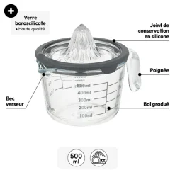 5five Presse-agrume avec verre doseur, 500 ml