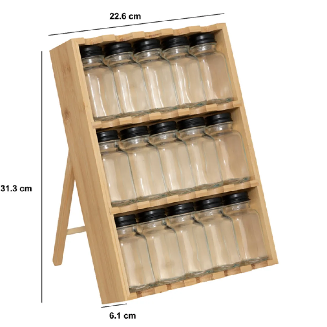 5five Présentoir à épices 15 pots, Bambou