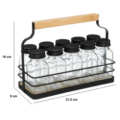 5five Présentoir à épices 10 pots, Bambou