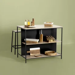 5five Présentoir à épices avec lot de 9 bocaux, Acacia