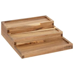 5five Présentoir à épices avec lot de 9 bocaux, Acacia