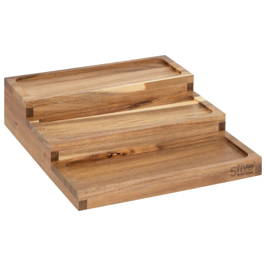 5five Présentoir à épices avec lot de 9 bocaux, Acacia