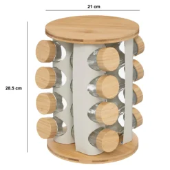 5five Présentoir à épices sur plateau tournant, Bambou