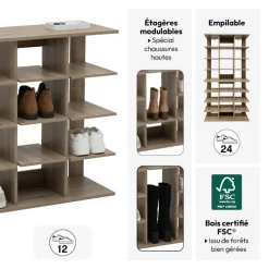 5five Range-chaussures 12 paires