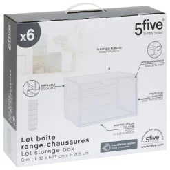 5five Range-chaussures, 6 paires