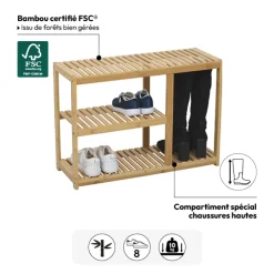 5five Range-chaussures, Bambou