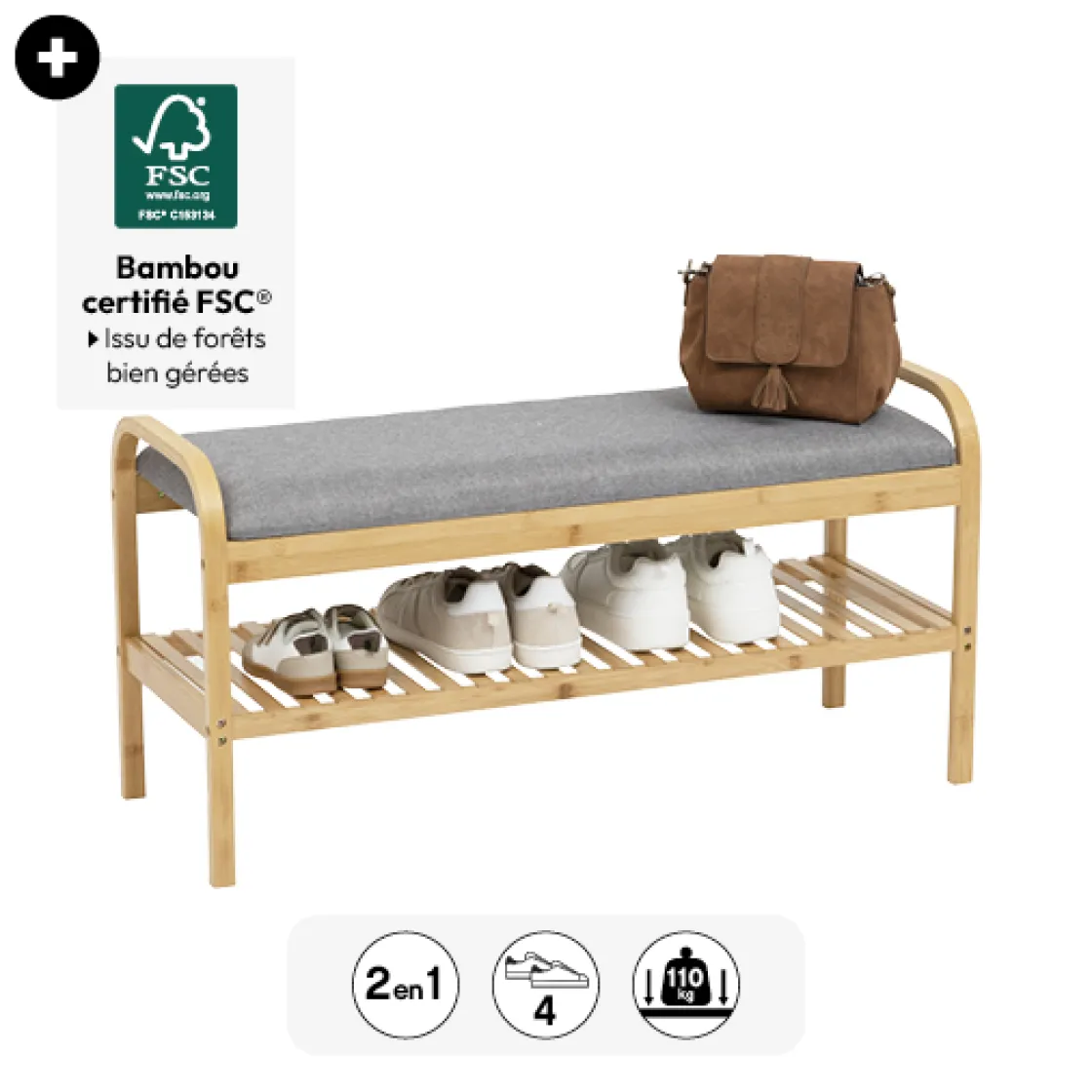 5five Range-chaussures, Bambou