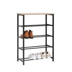 5five Range-chaussures console, Effet chêne naturel