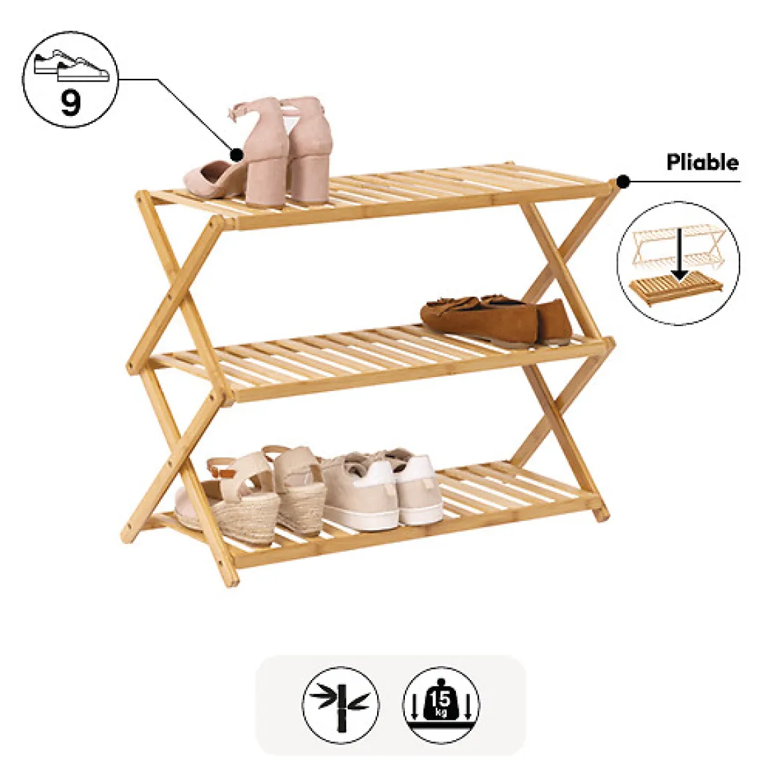 5five Range-chaussures x9 pliable