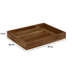 5five Range-couverts, L.35 cm, Marron