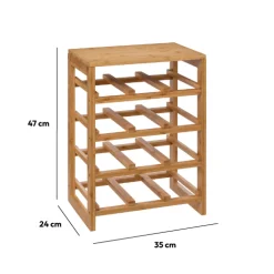 5five Rangement 12 bouteilles, Bambou