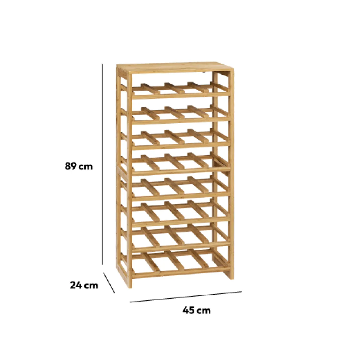5five Rangement 32 bouteilles, Bambou