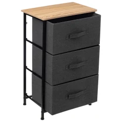 5five Rangement 3 tiroirs, Gris foncé