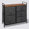 5five Rangement 5 tiroirs tissu, Gris anthracite