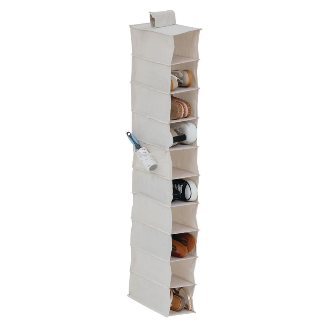 5five Rangement chaussures 10 cases avec panier, Beige