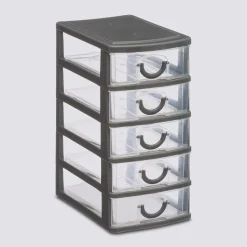 5five Rangement tour plastique 5 tiroirs, Petit modèle
