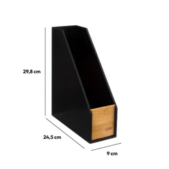 5five Range-revues bambou, Noir