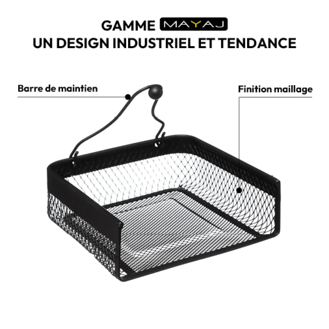 5five Range-serviettes 18,5x18,5cm, Noir