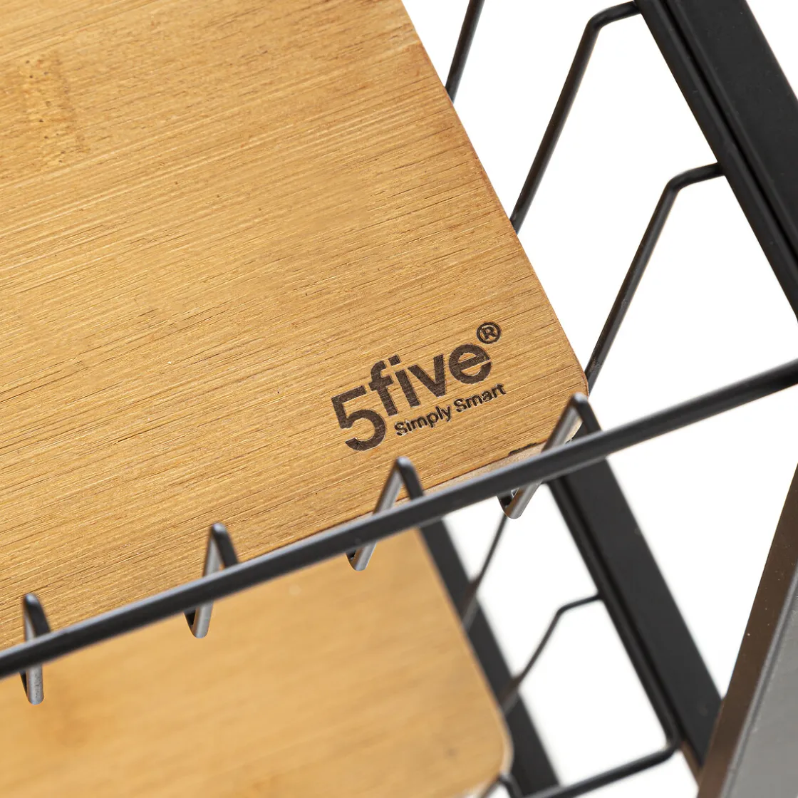 5five Resserre à roulettes 3 étages, Noir