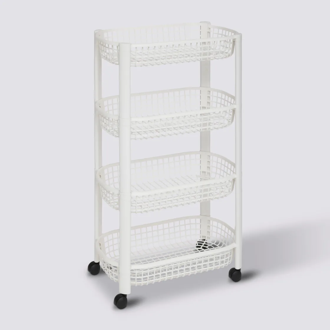 5five Resserre avec paniers 4 niveaux, Blanc