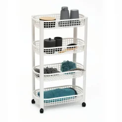 5five Resserre avec paniers 4 niveaux, Blanc