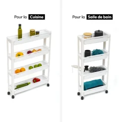 5five Resserre extensible 4 niveaux, Blanc