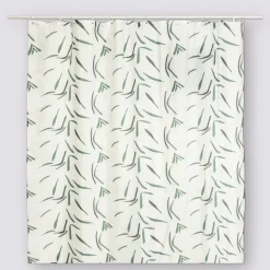 5five Rideau de douche, Blanc et vert